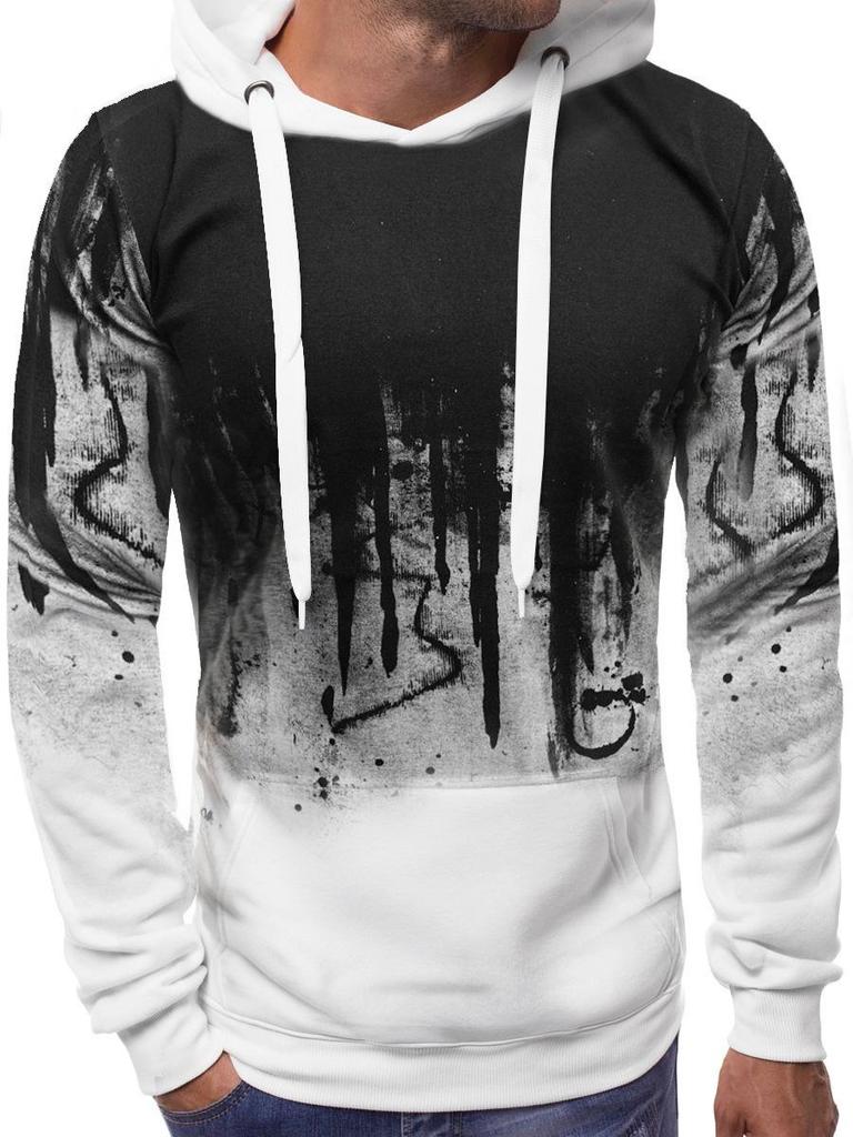 2020 Men's Ink-Splashed Camouflage Sweatshirt Hoodie