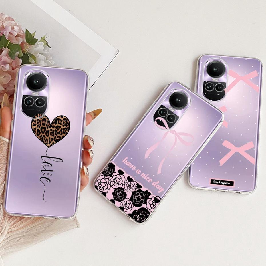 Clear TPU Case For OPPO Reno10 Pro Reno 10 Pro+ New Style Pattern Phone Cases For Oppo Reno10 10 Pro Plus Soft Silicone Bumpers