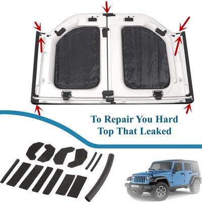 17 шт. комплект уплотнений жесткого верха для Jeep Wrangler JK 2007-2017 автомобиля блокатор пены с жестким верхом ремонтный комплект внутренних молдингов