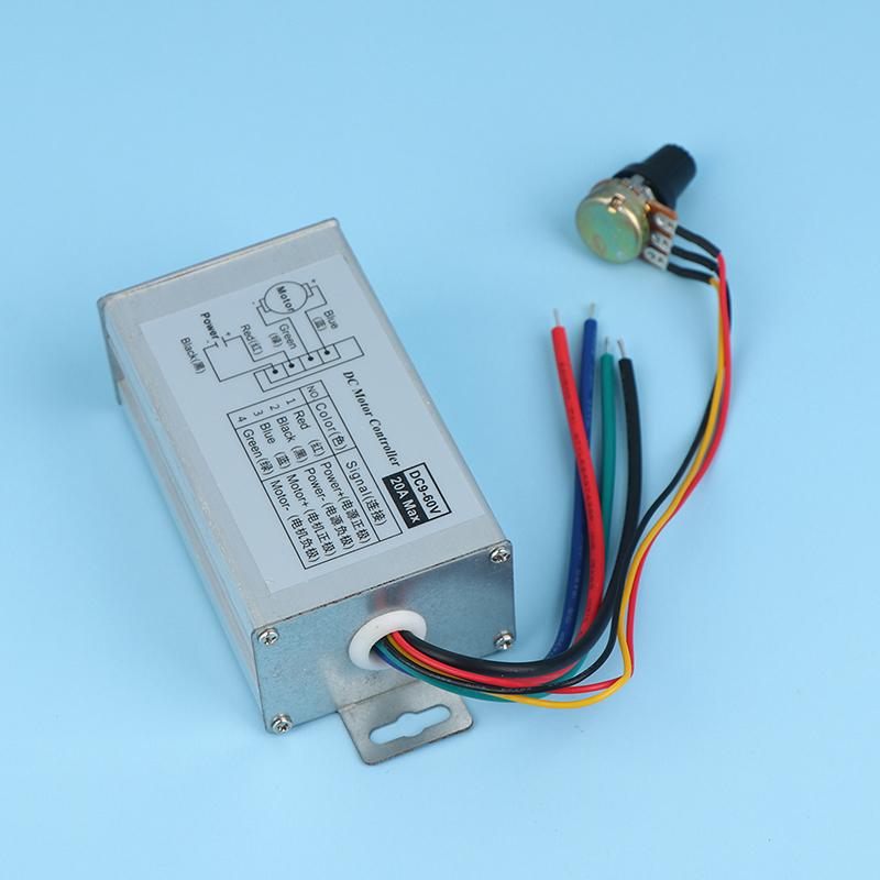 Бесступенчатый регулятор скорости двигателя постоянного тока DC 9V-60V 12V 24V 60V 20A Модулятор ширины импульса регулятор скорости двигателя PWM