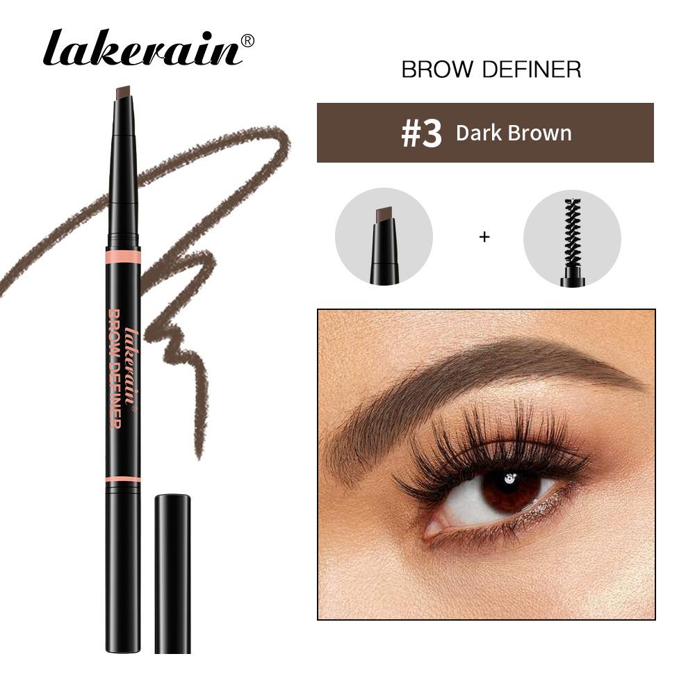 Lakerain  Waterproof and Sweat-proof Eyebrow Pencil, Rotating Eyebrow Pencil, Non-faint and Non-fading Wild Eyebrow Pencil