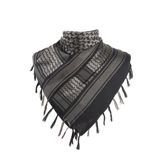 Women Scarf Thickened Palestine Keffiyeh Wide Tassel Printed Vintage Sunshade Decorative Neck Protection Unisex Soft Warm Shawl Four Season Scarf