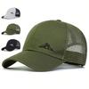 Унисекс Горный хребет вышитые бейсболки с сеткой регулируемые повседневные шляпы весна и лето открытый солнцезащитный кепка