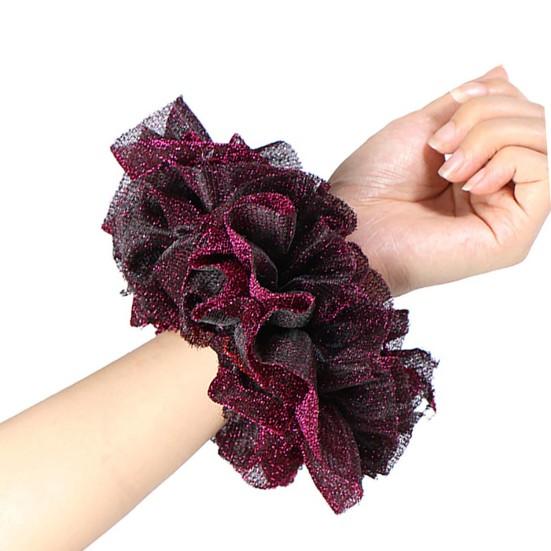 Flower Shape Hair Tie High Elastic Headwear Big Shining Hair Rope Hair Accessories