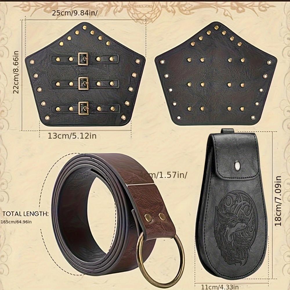 4pcs Renaissance Belt Pouch Accessories For Halloween Renaissance Cosplay