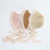 Fashion Lace Baby Hat Summer Lace Up Straw Hats For Kids Girls Panama Fisherman Beach Sunshade Cap