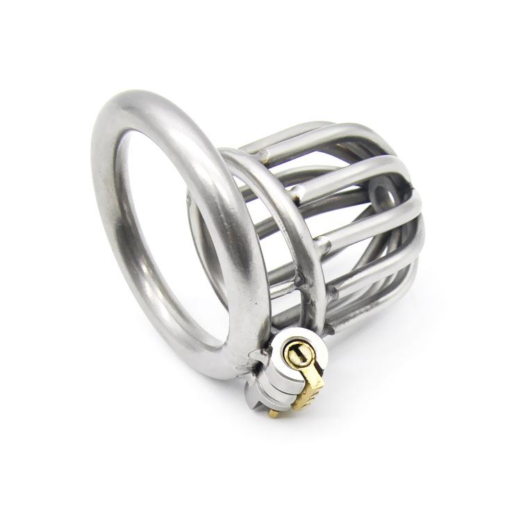 Men's Stainless Steel Chastity Cage Lock Chastity Belt Device for Men's and Women's Fun Products