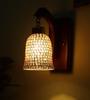 Handmade Sheesha Wood Wall Light Lamp Stylish Fish Design Handmade Chip Glass E27 Bulb Holder(Bulb Not Included Diwali Decor