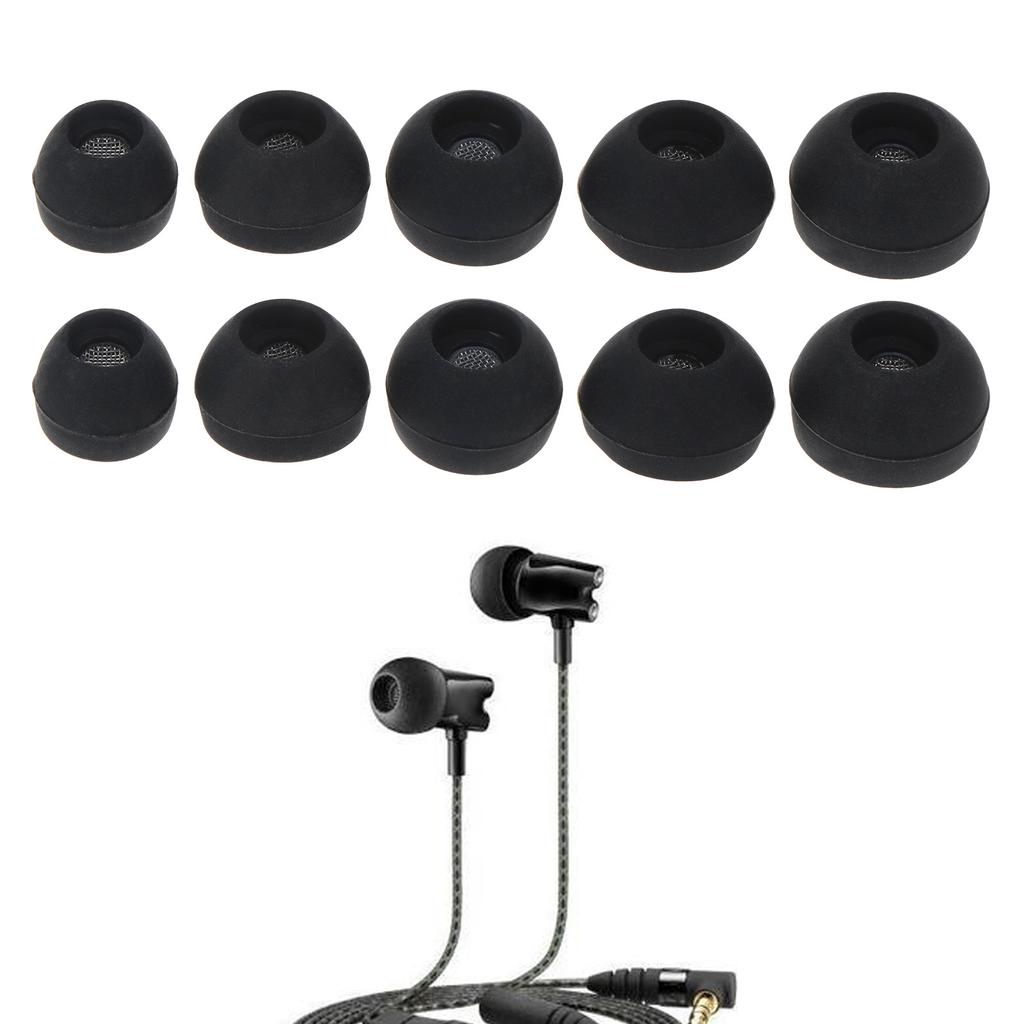 Ear Pads Earcaps For IE800 Soft Silicone Eartips with Filter Net In-Ear Earphone Covers Earbud Tips Cushion 5Pairs