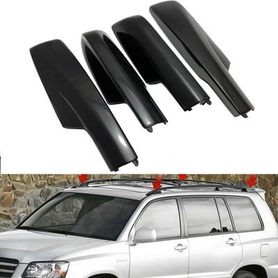 Для Toyota Highlander 2001 2002 2003 2004 2005 2006 2007 черный багажник на крышу из АБС-пластика, сменная крышка для багажника на рейку, 4 шт.