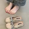Baotou Women's Black Pig's Trotters and Half Slippers Female Summer Wear French Gentle Fairy Split-toed Small Fragrant Sandals Single Shoes
