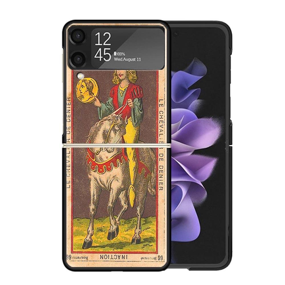 Tarot Cards Reading Art Cases For Samsung Galaxy Z Flip 4 5 6 7 3 Z Flip7 Flip6 Flip4 Flip5 Flip3 5G Hard Shockproof Fundas Cove