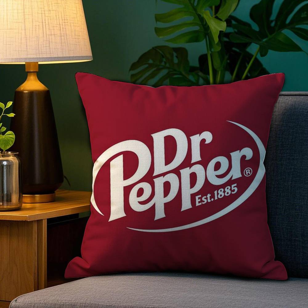 Наволочка с изображением вишневого напитка Dr. P. Pepper, мягкая, двусторонняя, из плюшевой ткани, для дома, дивана, высококачественная.
