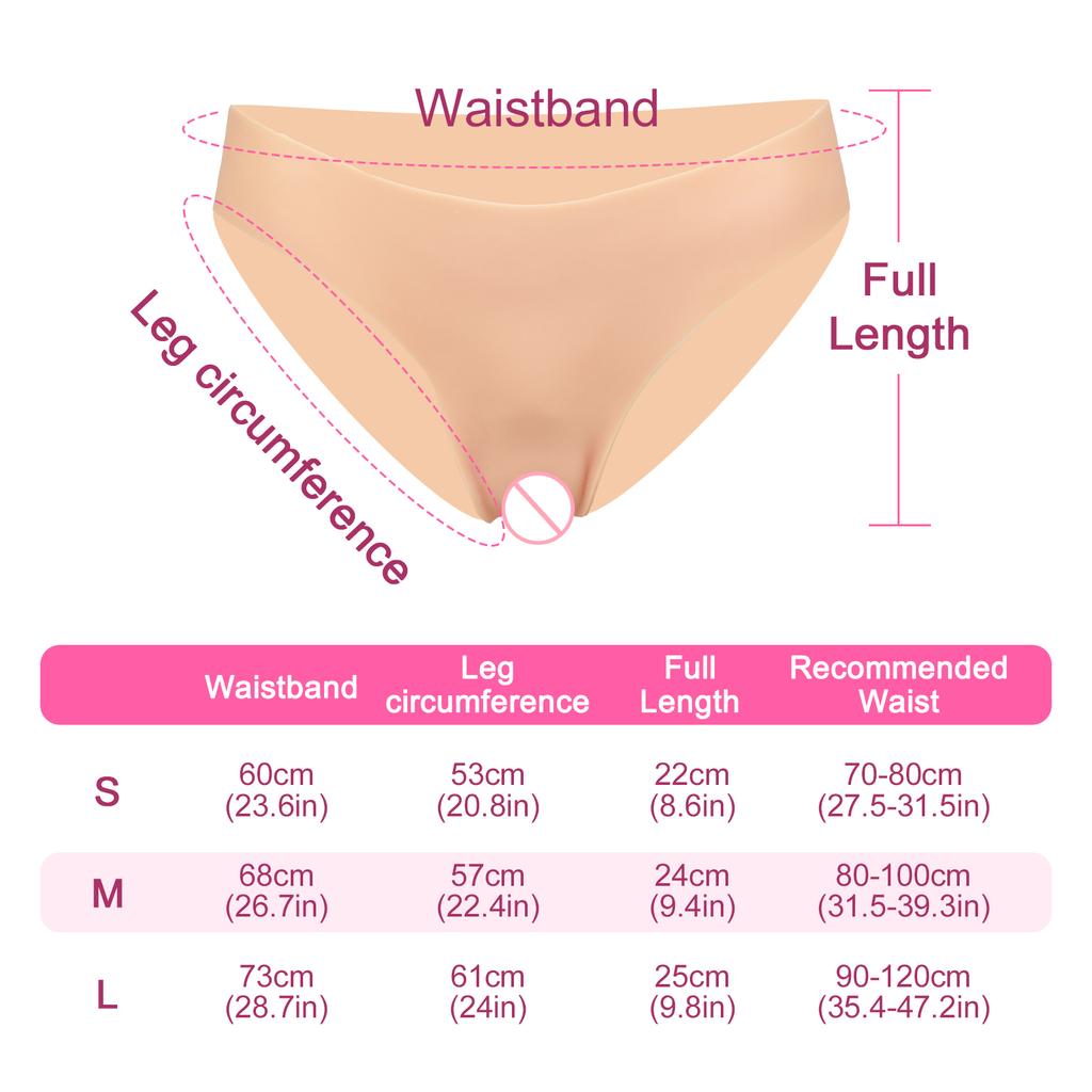 KOOMIHO Crossdresser Silicone Pants Penetratable Vagina Briefs Men Thong Be Feminine Transgender Shemale Drag Queen Cosplay