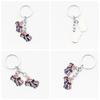 Bag Purse Charm Excellent Quality Key Chain UK Flag Keychain Union Jack Keyring GB British Flag Heart Pendant