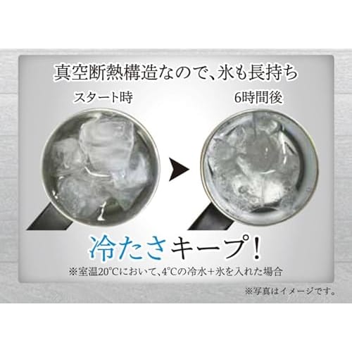 Pearl Metal Vacuum Insulated German Beer Mug, 1000ml, Keeps Hot or Cold, Anti-Condensation, Stainless Steel, Satin Finish, HC-315, Perfect for Vintage