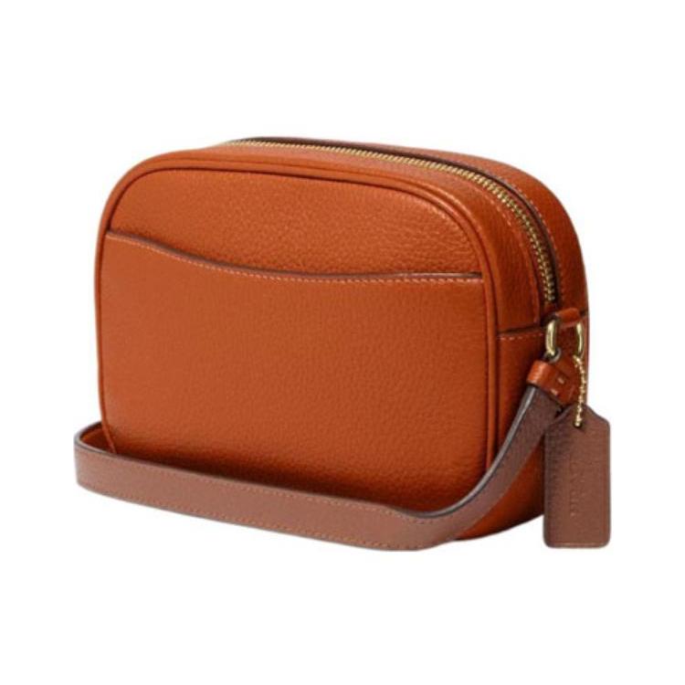 New COACH Jamie Grain Leather Camera Bag, Shoulder Bag, Crossbody Bag Mini Women's Brown CH308-IMNP6