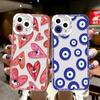 Red Eye Pattern Soft Phone Case For iPhone 15 14 Pro 12 11 13 Pro Max XR XS X 12 Mini 7 8 15 Plus SE Silicone Shockproof Cover