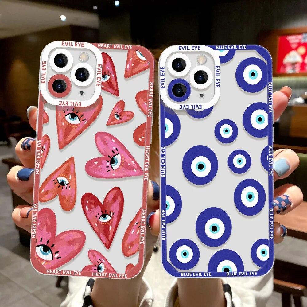 Red Eye Pattern Soft Phone Case For iPhone 15 14 Pro 12 11 13 Pro Max XR XS X 12 Mini 7 8 15 Plus SE Silicone Shockproof Cover