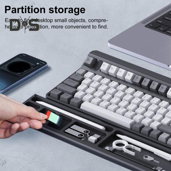 Подставка под запястье для клавиатуры с отделениями для хранения вещей Эргономичный дизайн Универсальная подставка под запястье для клавиатуры Офисные аксессуары