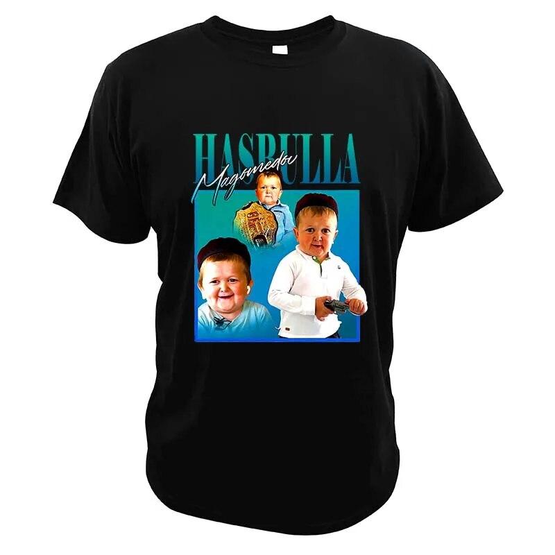 Классическая футболка Hasbulla Fighting Meme, мини-футболка Khabib Blogger, женская летняя повседневная футболка унисекс с короткими рукавами, топы большого размера