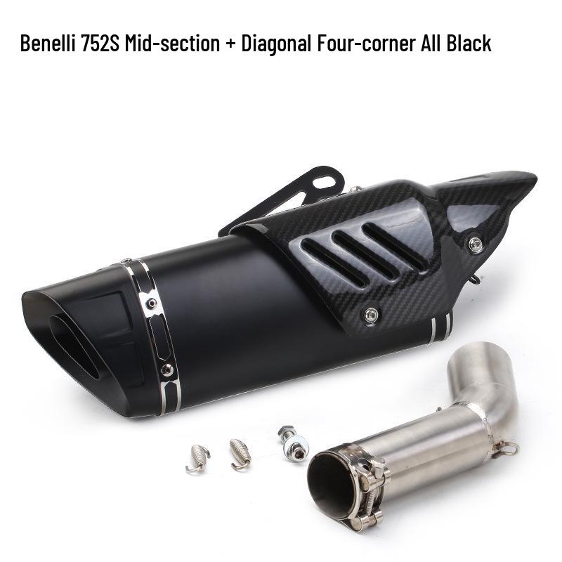 Benelli 752S Нержавеющая сталь Средний наклон Выхлоп Scorpion из углеволокна