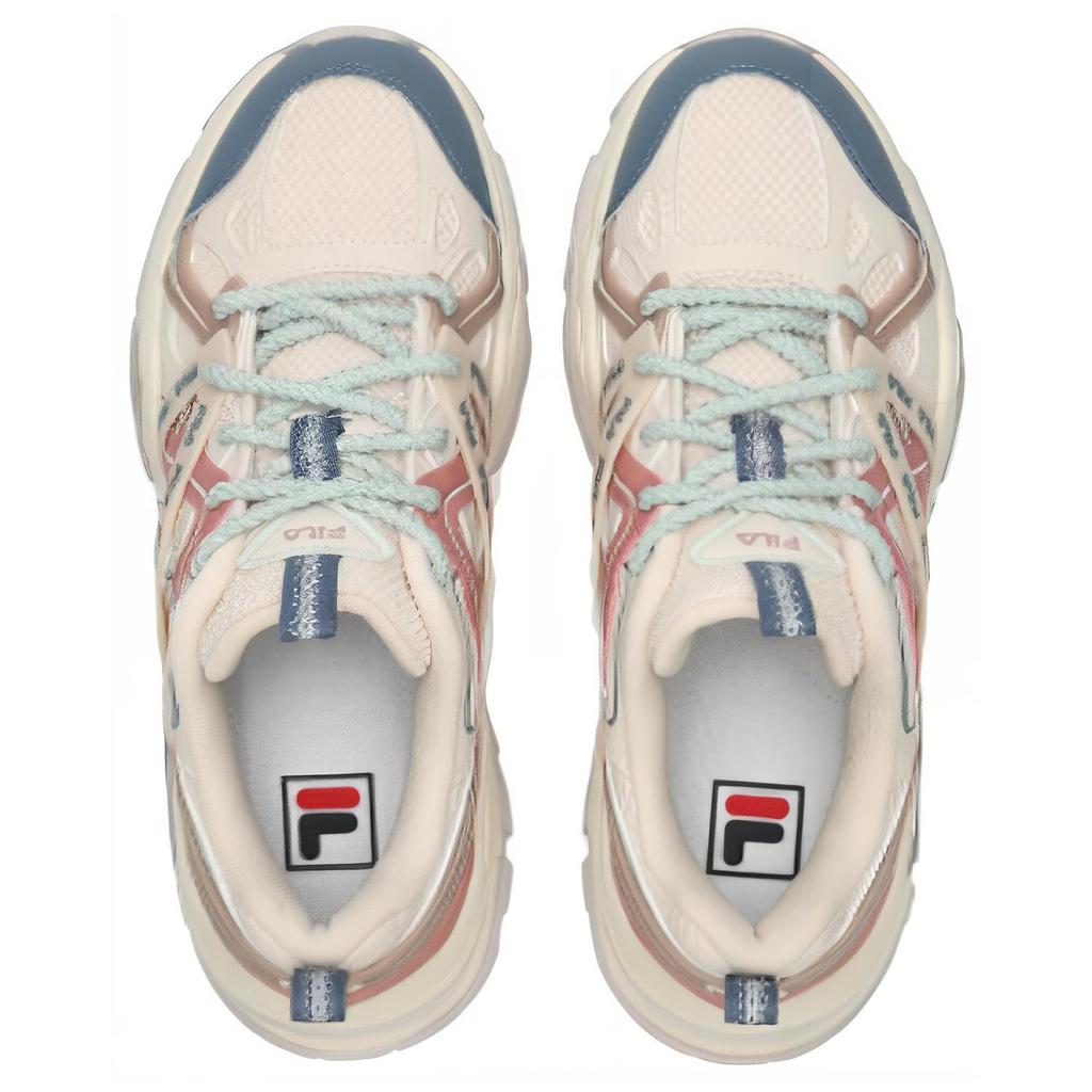 Fila Женские низкие кроссовки Sofia 1S 'Рыбья кость' Современные Белый Розовый Синий F12W341105FBZ