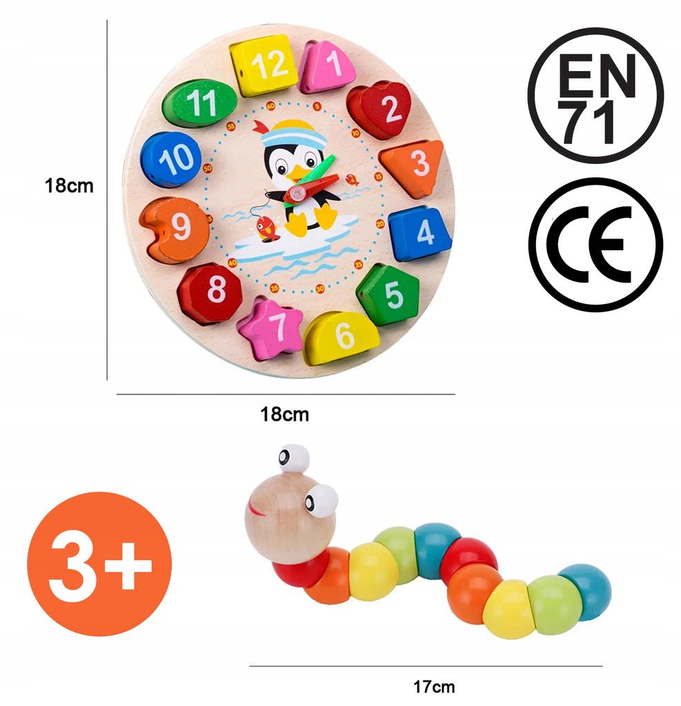 [PACZB] Wooden toys for children 5-in-1 set of cymbals Z3499