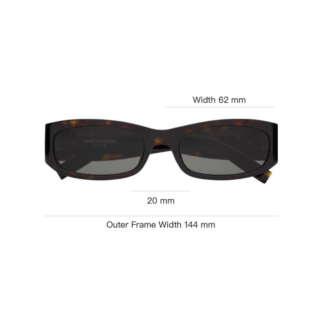 Saint Laurent Logo Design Oval Sunglasses Unisex sunglasses Tortoise 843066Y99562338