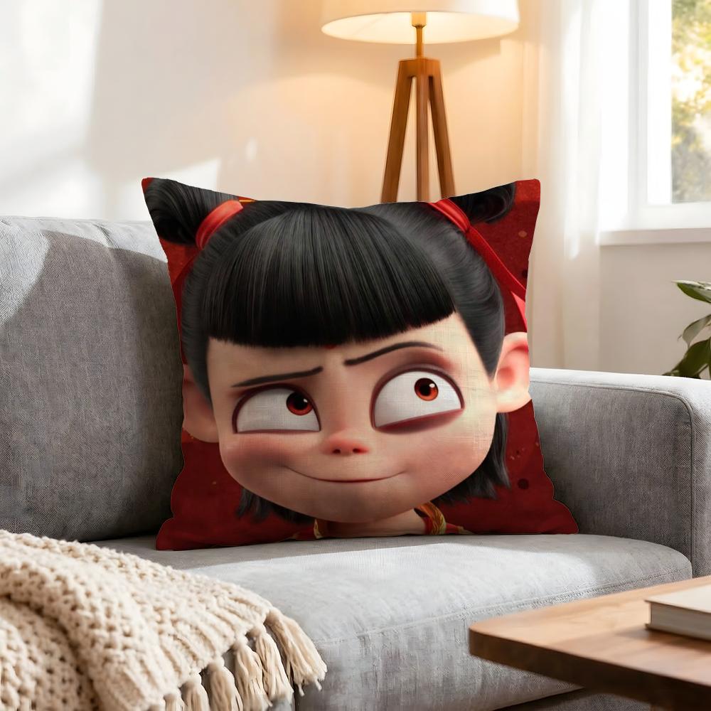 Doll Nezha Cushion Cover 1Pcs Decorative Covers Soft Cushion Case For Sofa Couch Decor 40X40 45X45 Pillowcases