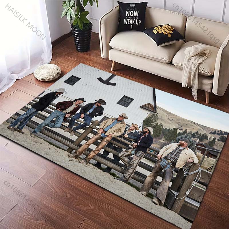 Classic Films Yellowst0ne Print Carpet for Living Room Bedroom Doormat home Decor Sofa Table Area Rug Non-slip Floor Mat