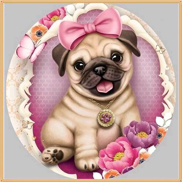 5D DIY Алмазная картина Мультфильм животных Цветок Алмазная вышивка Часть Круглый горный хрусталь Вышивка крестом