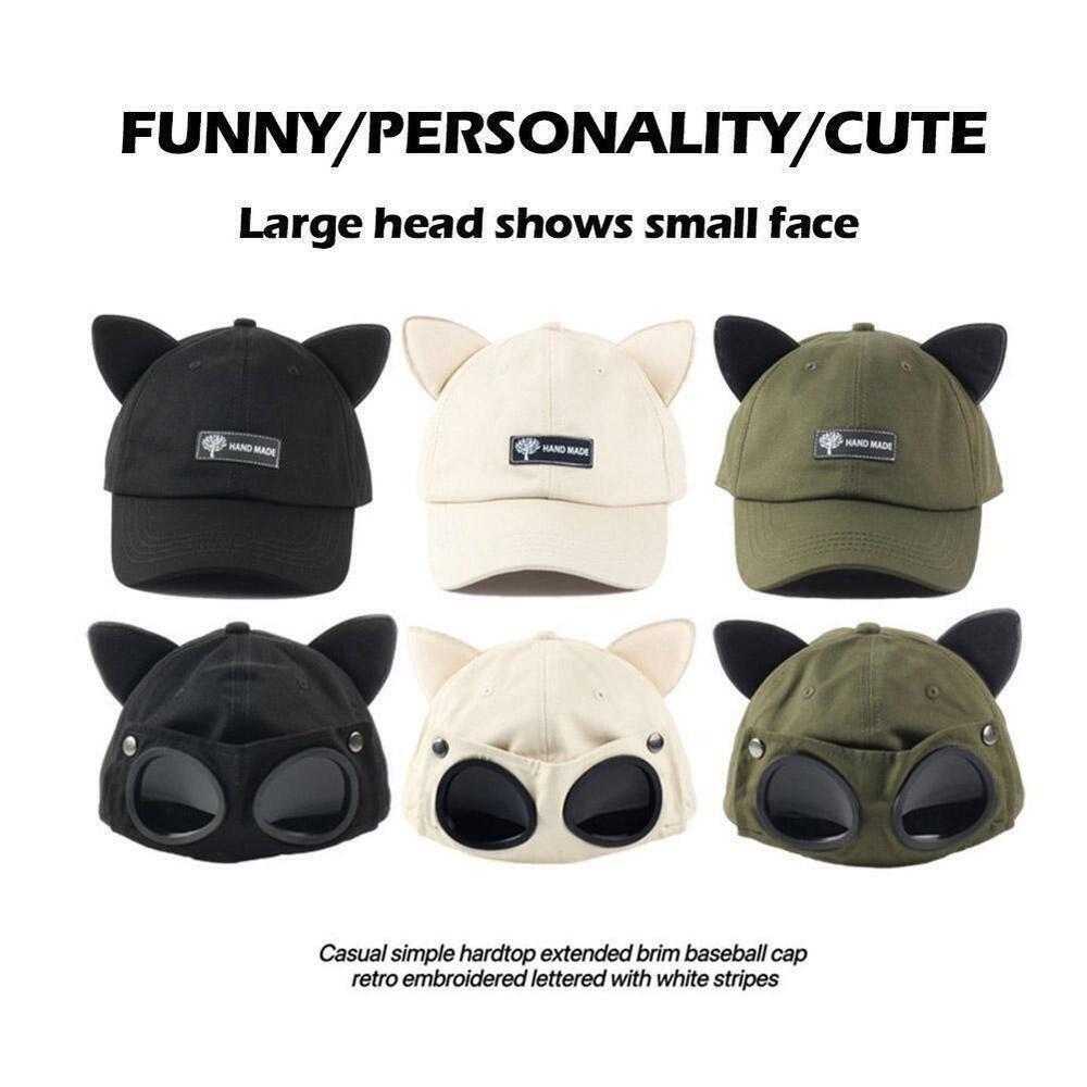 With Sunglasses Design Baseball Caps Adjustable Snapback Caps Hip Hop Golf Dad Hat Men Women