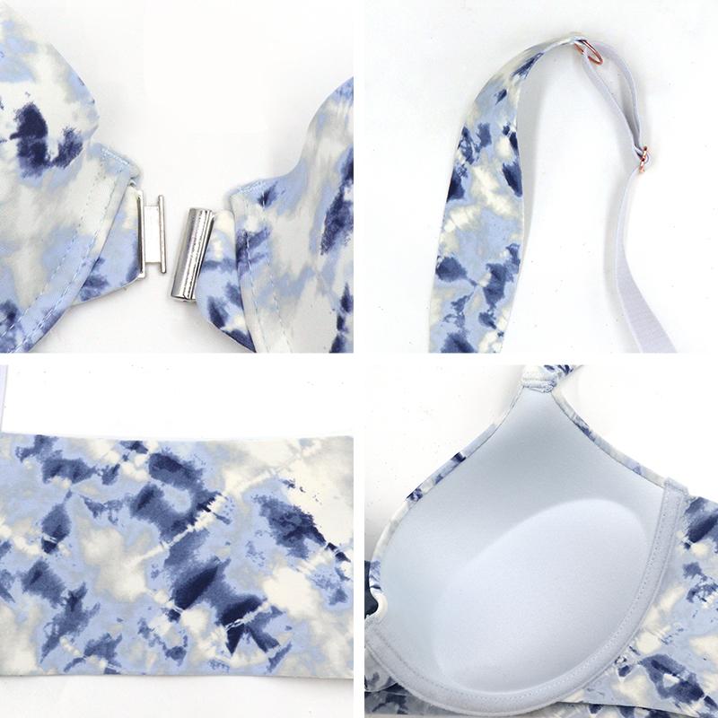 Women Front Closure Bra Plunge Underwire Brassiere Seamless Push Up Bralette Sexy Lingerie B C D Cup