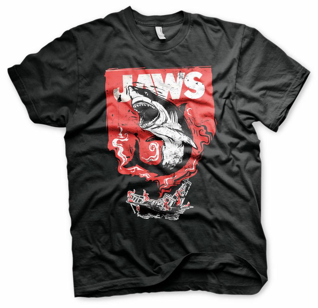 Licenza Ufficiale JAWS Shark Fumo Uomo T-SHIRT S-XXL Taglie