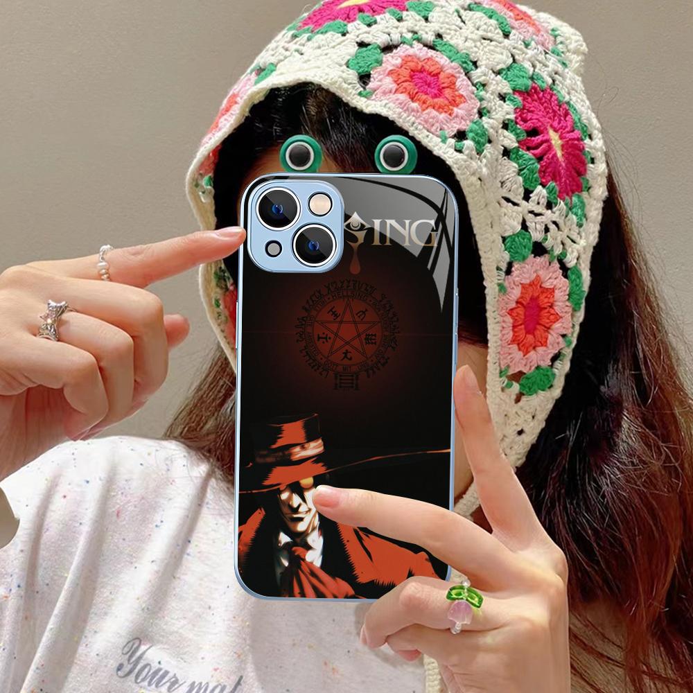 Чехол для телефона Alucard Hellsing Аниме Закаленное Стекло Для iphone 14 13 12 11 Pro Mini XS MAX 14Plus X XS XR