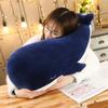 25-85cm Cartoon Super Soft Plush Toy Sea Animal Big Blue Whale Soft Toy Stuffed Animal Fish Children's Birthday Gift
