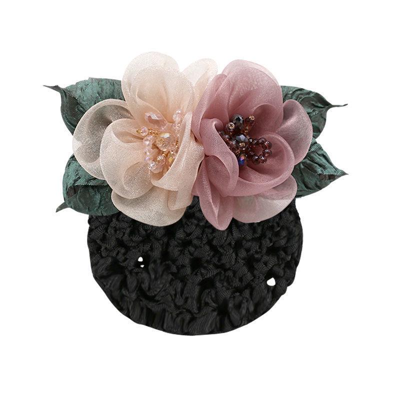 Женский ретро-цветочный головной убор с сеткой для волос для профессионального использования в банках, отелях и медицинских учреждениях