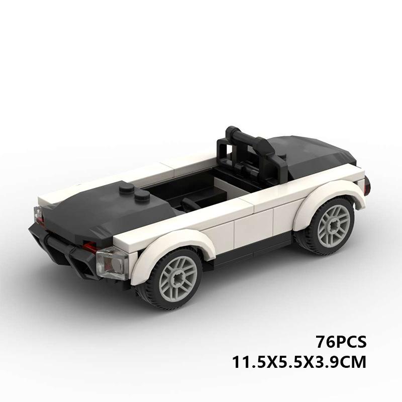 M Building Block Compatible Classic Convertible Small Particle Assembly Car Classic Creative Ornament Desktop Model