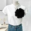 1PC Chest Flower DIY Cloth Sticker Decoration Corsage Sewing Polyester 3D Flower Applique Wedding Dress Accessories