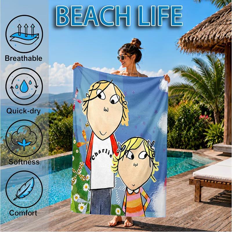 Lola Adventure Beach Towel, Super Soft Microfiber, Perfect Gift for Her/Him, Birthday, for Pool, Beach, Travel, Decor Beach Party