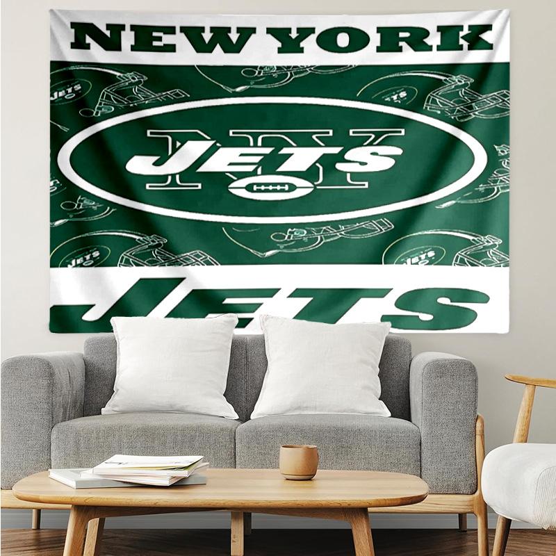 New York Jets logo Tapestry for Bedroom Aesthetic Classroom Tapestries Wall Hanging for Living Room Dorm Office,Ideal Creative Gift