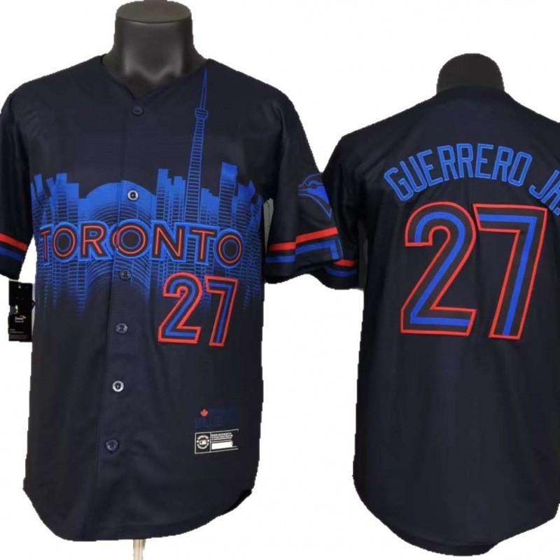 Toronto Blue Jays 27 City Edition Embroidered Baseball Jersey Unisex Short Sleeve Fan Apparel