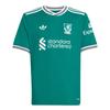 Adidas Оригинальная третья футболка Liverpool FC Aeroready 25/26 с логотипом, с коротким рукавом, пуловер, детские топы JV6468