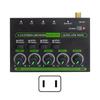 Low Noise 4 Channel Line Mixer for Mixing 4 Stereo Channel LED Mixer Adapter for Microphones Guitars Keyboards