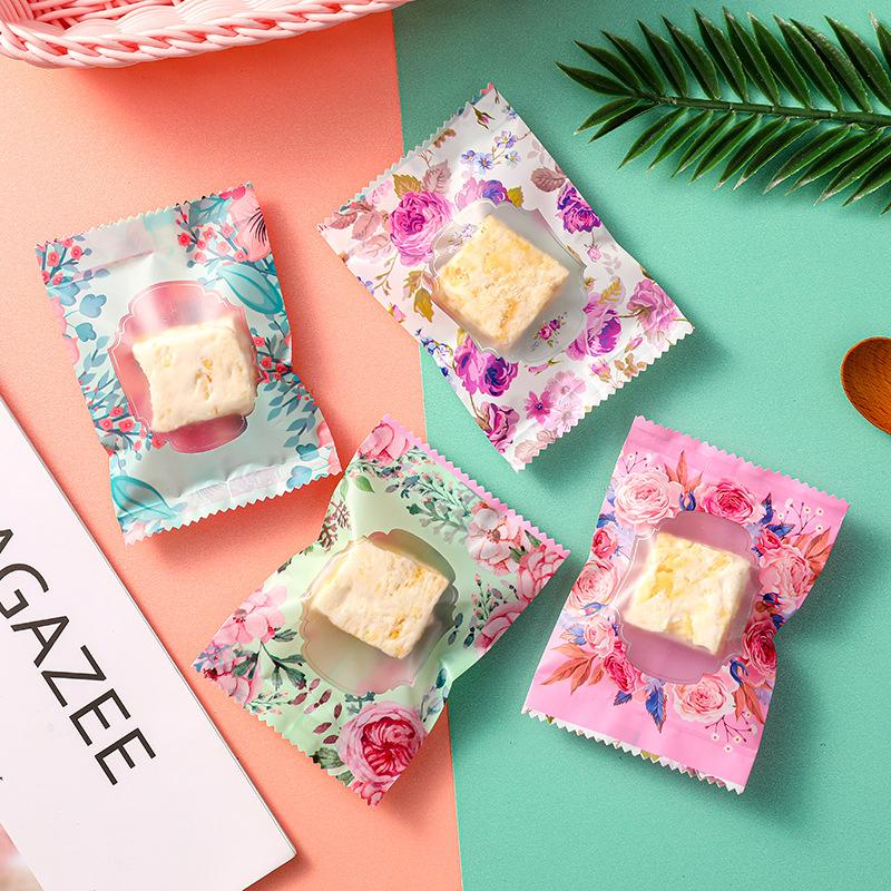100 шт. Цветочный пакет для печенья, обертка для конфет, кондитерский мешок, самодельная упаковка для печенья ручной работы, пластиковая упаковка для свадебной вечеринки, кухни