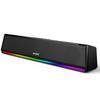 Игровая звуковая панель Bluedee для ПК с Bluetooth и RGB, проводная, совместимая, Plug and Play, 5.3, освещение, компактная, питание от USB/Type-C, подключение,