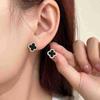 Simple Rhinestone Clover Stud Earrings for Women Girl Fashion Earring No Allergy Four Leaf Clover Earrings Jewelry