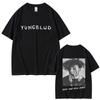 Мужская футболка Yungblud с графикой на лице Повседневная Винтажная Уличная мода Мужская Мода Готические футболки Мужская Мягкая хлопковая футболка