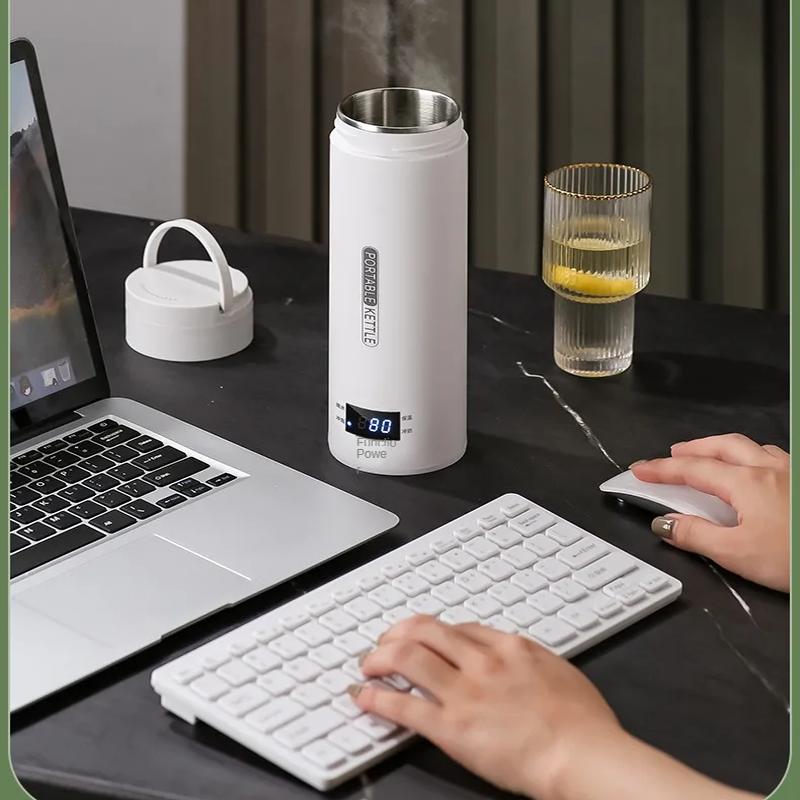 500ML Travel Electric T Kettle Rapid Boil Portable Baby Milk Warmer Kettle 304 Stainless Steel Insulated Kettle